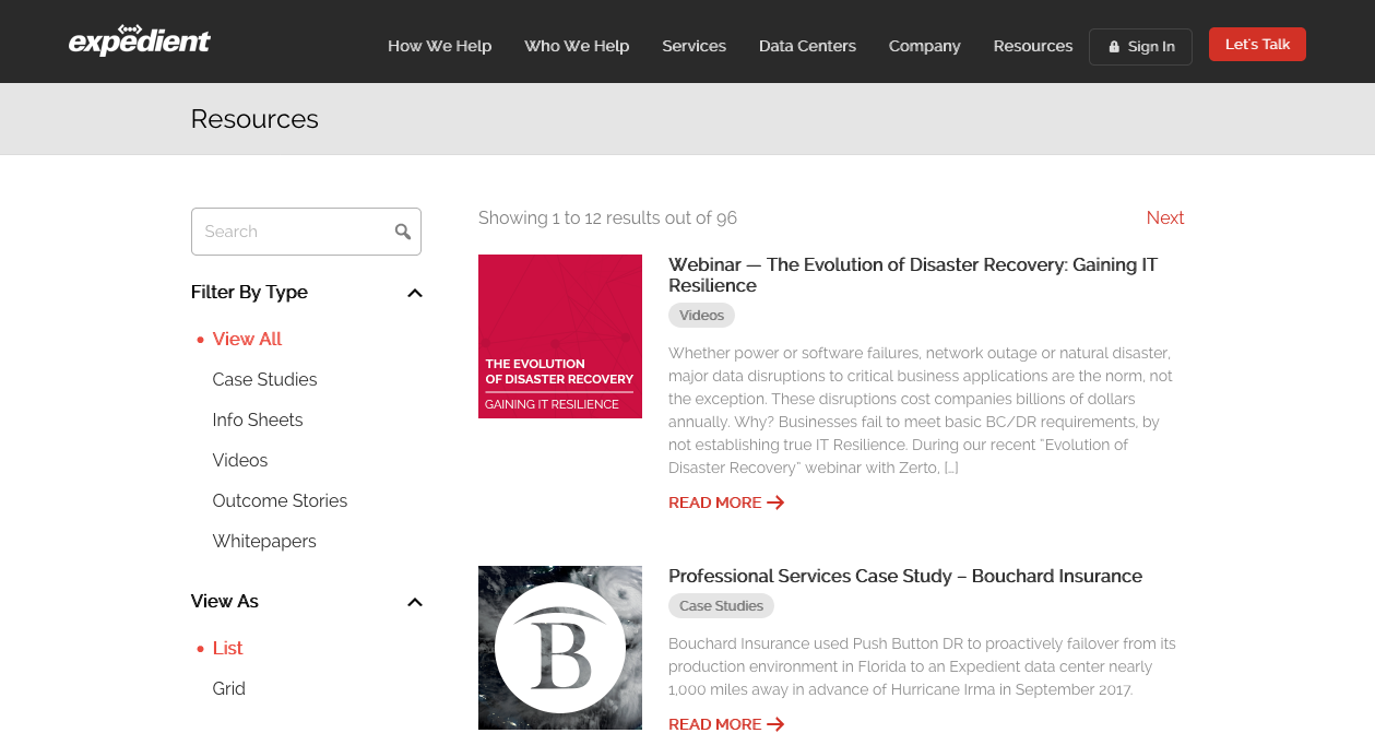Expedient Resources Page