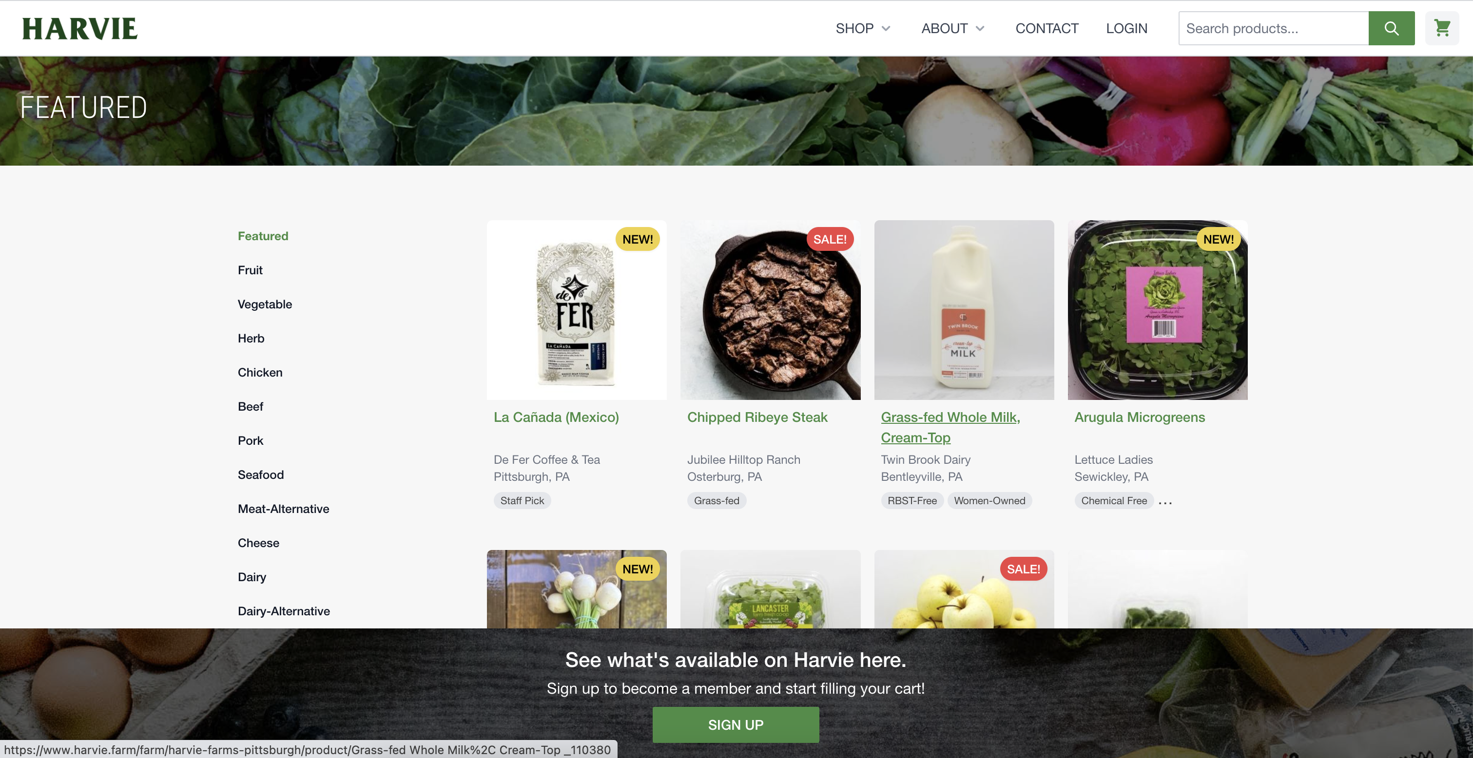 harvie pittsburgh grocery catalog